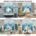 thumbnail image 3 of Blue Coastal Swag Curtains for Kitchen/Bedroom/Living Room, Beach Sea Turtle Ocean Nautical Botanical Scalloped Curtains 63 Inch Long, Window Swag Topper Curtains Valances 2 Panels Set 36"x63", 3 of 8