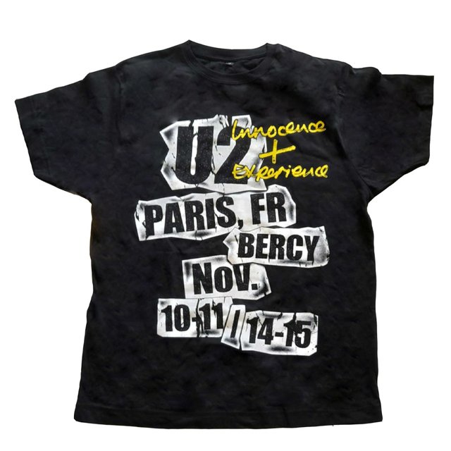 U2 - Camiseta I+E Paris Event 2018 de Algodón para Adultos Unisex (Negro)