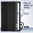 thumbnail image 4 of JETech Case for Samsung Galaxy Tab A8 10.5-Inch 2022 (SM-X200/X205/X207), Slim Translucent Back Tri-Fold Folio Stand Protective Tablet Cover, Auto Wake/Sleep (Black), 4 of 7