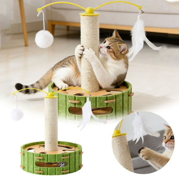 Indoor Interactive Cat Nail File Puzzle Board for Cat Self-Grooming and Entertainment Scratch Pad for Hair Combing and Play Pet Supplies