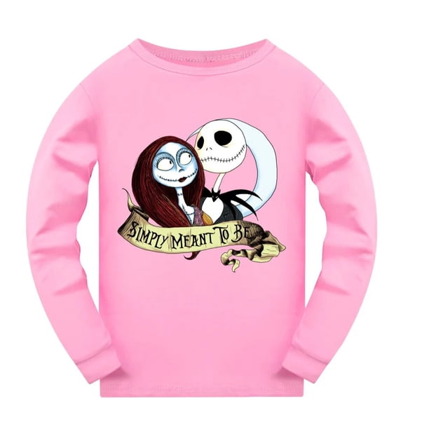 Pijamas de Nightmare Be for Christmas para niños, ropa de dormir de otoño e invierno, conjunto de pijamas para bebés, camiseta, pantalones, traje para niñas, camisetas de manga larga