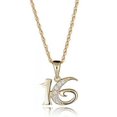 thumbnail image 5 of AVORA 10K Yellow Gold Simulated Diamond CZ Sweet Sixteen "16" Pendant Necklace with 18" Chain, 5 of 5