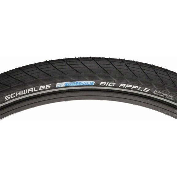 Schwalbe Big Apple Tire - 26 x 2, Clincher, Wire, Black/Reflective, Performance Line