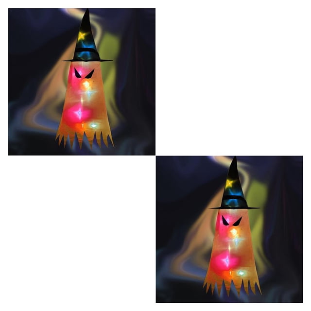 Bearachild Sombrero con luces LED para vacaciones de Halloween, decoración para fiesta, sombrero colgante, sombrero de brillante, accesorio Type7 NO7