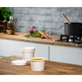thumbnail image 5 of GUSTO 8 Oz Hot Food Containers with Vented Lids Disposable Ice Cream & Soup Cups, 25-Pack, 5 of 7
