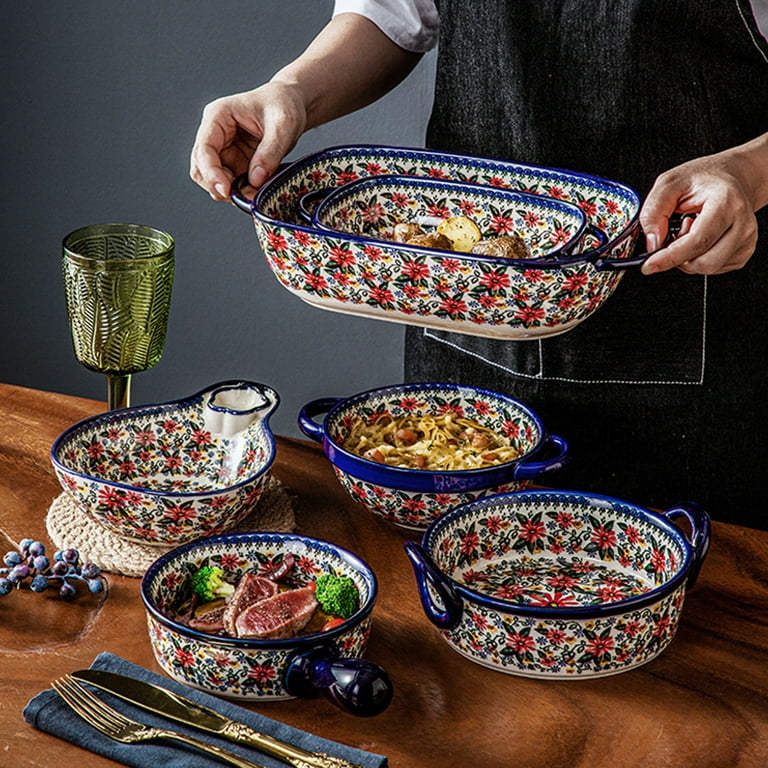 Joyjolt Joyful 4 Kitchen Glass Food Mixing Bowls With Lids - Red