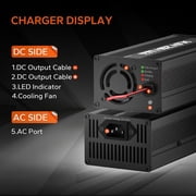 LiTime 12V 20A Lithium Battery Charger, 14.6V LiFePO4 Smart AC-DC Charger for Lithium LiFePO4 Deep Cycle Battery