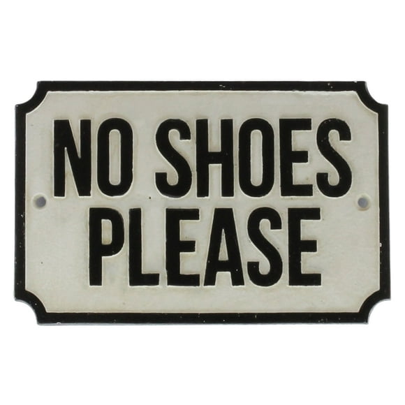 AREOhome No Shoes Please Plaque