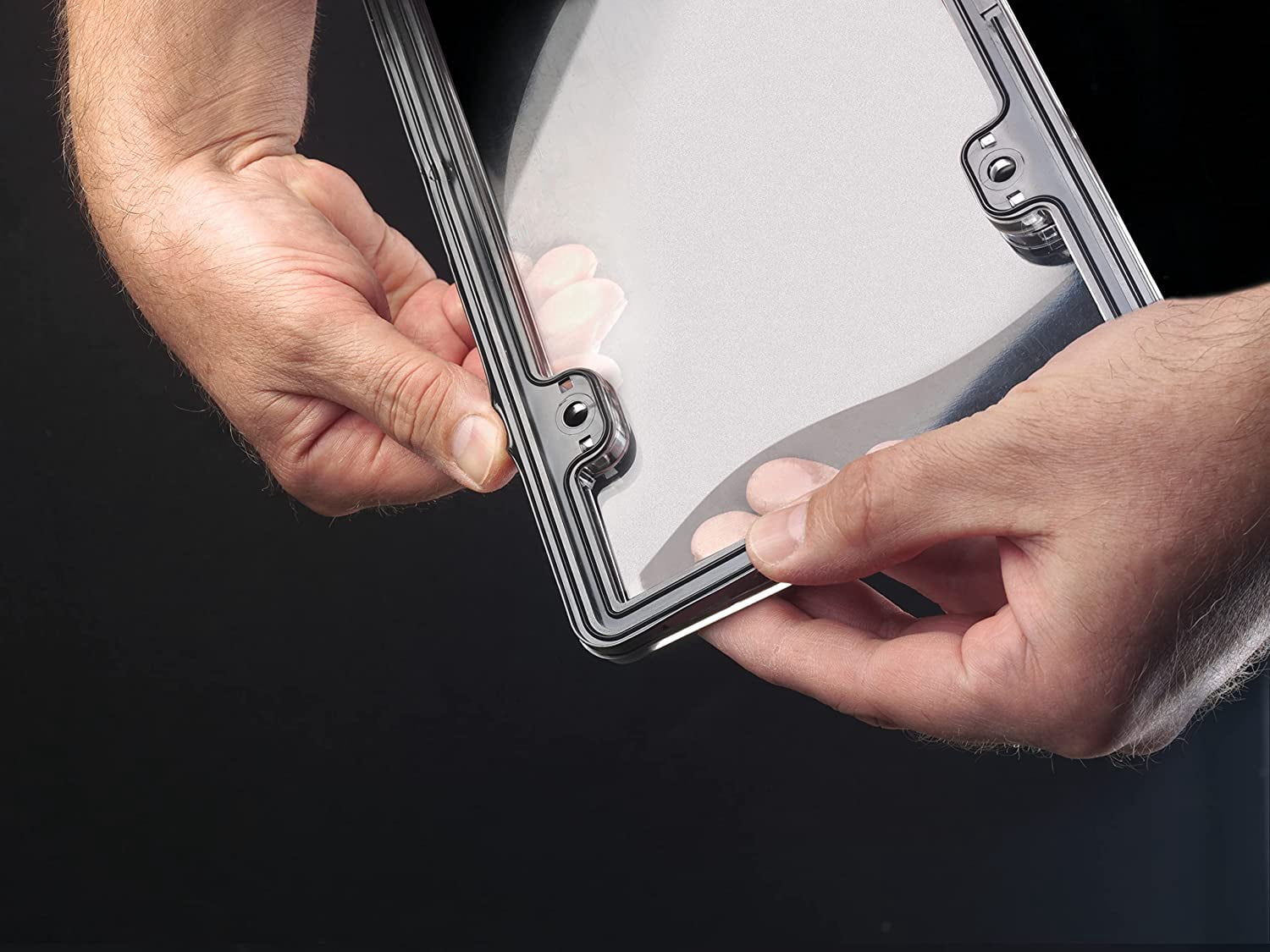 WeatherTech ClearCover - Clear Acrylic Lens Cover with Durable Frame That Protects License Plates, Black