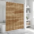 thumbnail image 6 of Brown Wooden Shower Curtain, Waterproof Shower Curtains for Bathroom, Vintage Western Country Wooden Plank Washable Fabric Bathtub Curtain Set Bath Decor with 12 Hooks Standard 72"x72", 6 of 8