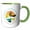 Green/White, variant on 3drose, American Beaches - Short Sand Beach, Tillamook County, Oregon Gift, 11oz Two-tone Red Mug