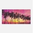 thumbnail image 2 of Row of Beautiful Palms under Magenta Sky - Extra Large Wall Art Landscape, 2 of 3