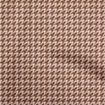 thumbnail image 1 of oneOone Cotton Poplin Brown Fabric Houndstooth Sewing Material Print Fabric By The Yard 42 Inch Wide, 1 of 4