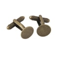 thumbnail image 1 of Sonducket 20Pcs Antique Bronze 12mm Flat Round Links Cufflinks Settings Blank Cuff Ropa, zapatos y accesorios Miscelánea, 1 of 1