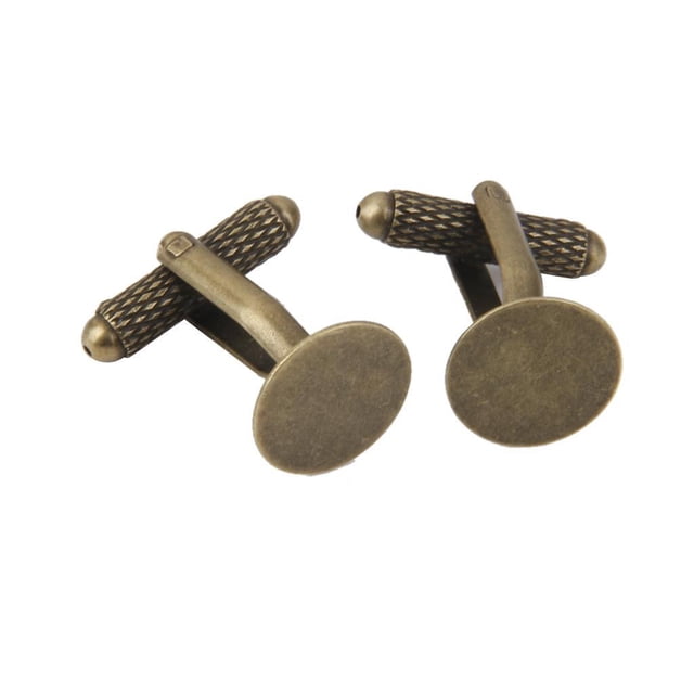 Sonducket 20Pcs Antique Bronze 12mm Flat Round Links Cufflinks Settings Blank Cuff Ropa, zapatos y accesorios Miscelánea