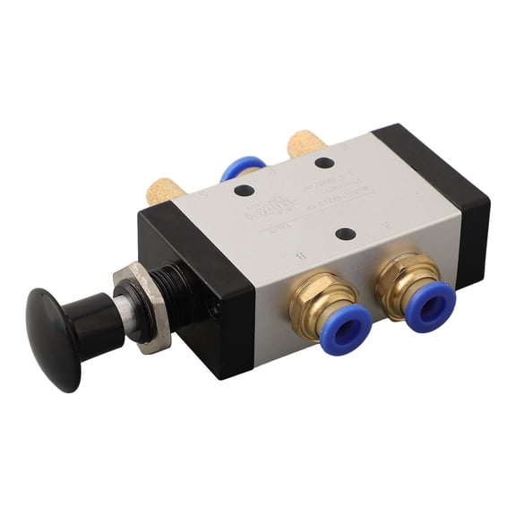 4R210-08 Push Pull Pneumatic Valve 5 Ways 2 Pos 1/4" For Bspt& Connector Silencer
