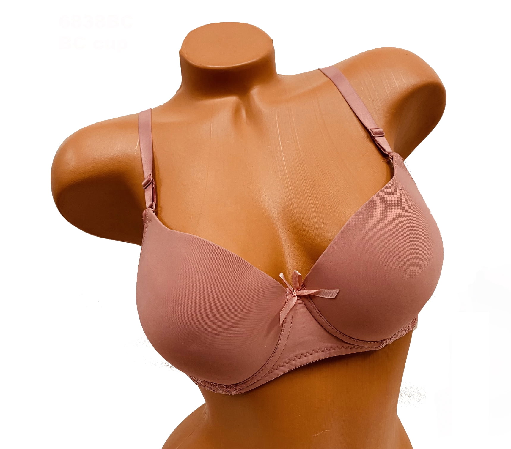 Iheyi Plus Size 6 Pieces Wired Full Cup Lace Plain Light Padded D/DD/DDD Bra (42D)