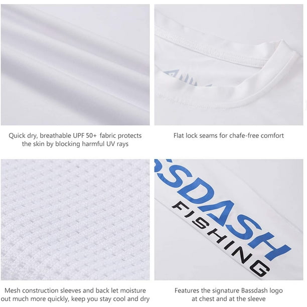 Bassdash Fishing T Shirts For Men Uv Sun Protection Upf 50+ Long Sleeve Tee  T-Shirt