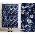 thumbnail image 3 of Soimoi Leaves Pattern Decorative Fabric By 5 Yard - 56" W x 180" L - Water-Resistant Material for Cushions, Covers, and DIY Upholstery - Blue, 3 of 7