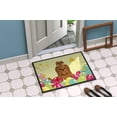 thumbnail image 2 of Easter Eggs Shih Tzu Silver Chocolate Door Mat, 2 of 2