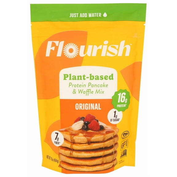 (Pack of 8) Flourish Mix Pancake Protein Plant-Based 16 oz