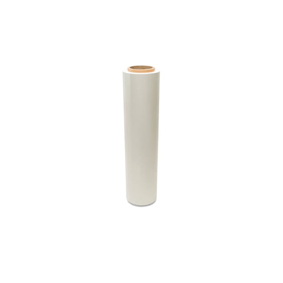 SSBM White Opaque Stretch Wrap 18 Inch x 1500 Feet 8 Rolls 63 Gauge Hand Shrink Film for Pallet Moving Wrapping Storing