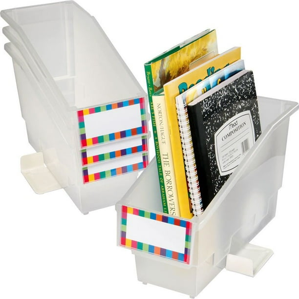 Durable Book And Binder Holder With Stabilizer Wing & Label Holder