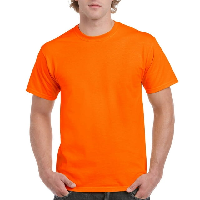 Gildan T-Shirt Ultra Coton pour Hommes, TG, Orange Sécurité