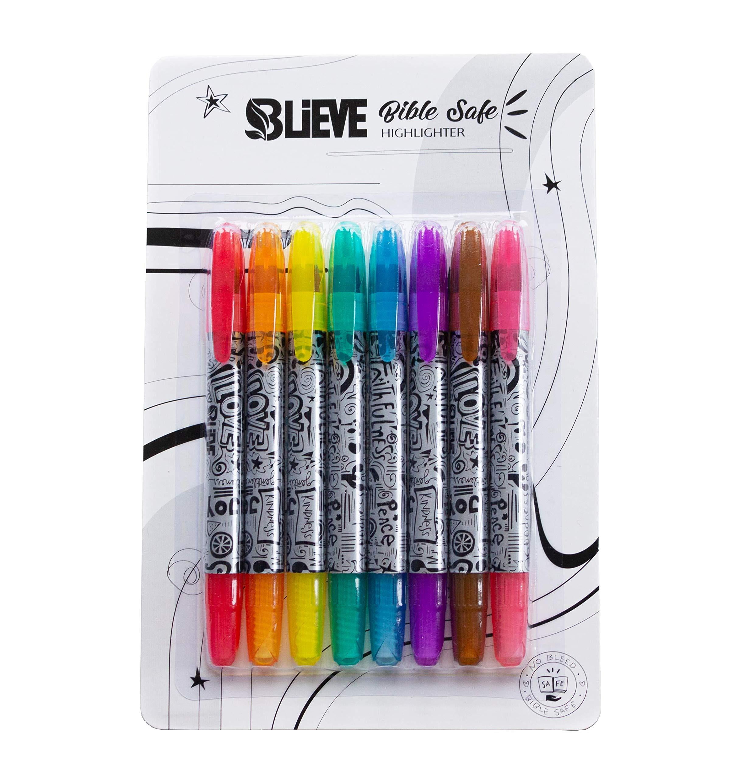 BLIEVE- Bible Study Kit With Gel Highlighters And Pens No Bleed Through,  Amazing Bible Highlighter and Pens Fine Tip set Planner Supplies Gifts (10  Pack) in 2023