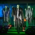 thumbnail image 3 of XZKING 3Pack Hanging Halloween Skeleton Ghosts Decorations, Grim Reapers for Best Halloween Outdoor Decorations, 3 of 6