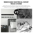 thumbnail image 2 of FlyFlise Electrical Outlet Track Surface Mounted Power Outlet Track 60cm Aluminum Alloy Kitchen Sockets Track Wall Outlet Extension Sliding Rail Works with Movable Power Outlet, 2 of 8