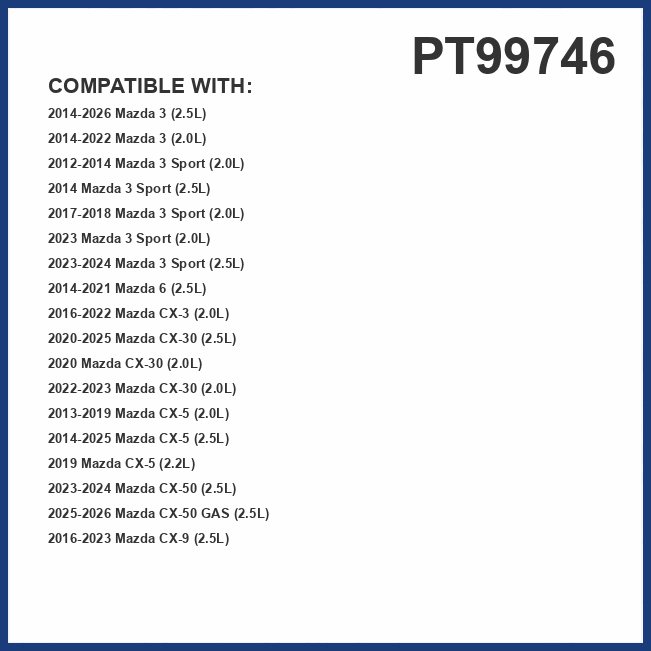 PG Automatic Transmission Filter PT99746 | Fits 2022-14 Mazda 3, 2023-12 3 Sport, 2021-14 6, 2022-16 CX-3, 2019-13 CX-5, 2023-16 CX-9, 2023-20 CX-30