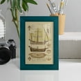 thumbnail image 5 of Antique Ship Plan II -Framed Print w/glass-Ocean Blue, 5 of 8