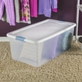 thumbnail image 5 of Sterilite 106 Quart Clear Plastic Storage Bin with White Latch Lid, 20 Pack, 5 of 10
