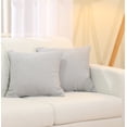 thumbnail image 2 of Mainstays Solid Texture Decorative Square Throw Pillow, 18" x 18", Grey, 2 Pack, 2 of 6