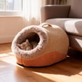 thumbnail image 4 of Warm Bed Hooded Cat Bed A Calm Suitable For Cats Washable Detachable Padding Suitable For Under 20 Pounds To Spend The Winter, 4 of 5