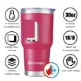 thumbnail image 4 of AQUAPHILE 30 oz Tumbler with Lid and Straw, Stainless Steel Vacuum Insulated Water Coffee Tumbler Cup, Double Wall Powder Coated Spill-Proof Travel Mug Thermal Cup,Rubine Red, 4 of 5