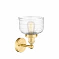 thumbnail image 2 of 616-1W-SG-G713 Innovations Lighting Bell - 1 Light Wall Sconce In Industrial Style-10 Inches Tall and 6.5 Inches Wide-Satin Gold Finish-Clear Deco, 2 of 2