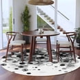 thumbnail image 3 of Round Area Rug 7 Ft, Black Gradient Washable Non-Slip Circle Carpet for Living Room/Bedroom, Abstract Polka Dots Vintage Modern Art Low-Profile Large Runner Mat Collection Rugs for Indoor, 3 of 8