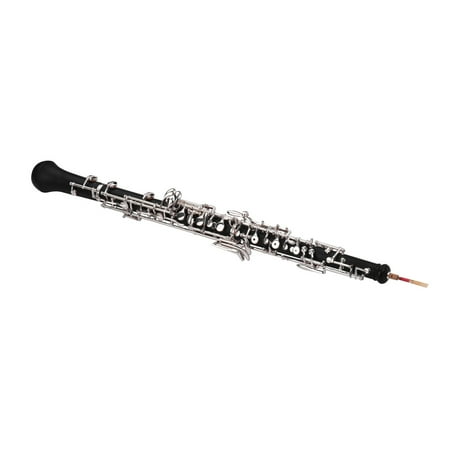 oboe wood Oboe Professional Oboe C Key Semi-automatic Style Silver-plated Keys Woodwind Instrument with Oboe Reed Gloves Leather Case Carry Bag Cleaning Cloth Mini Screwdriver