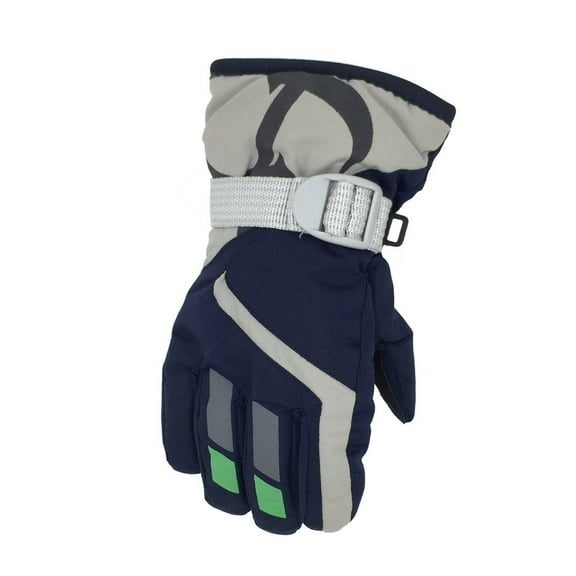 TELOLY Winter Gloves Men Fashion-Forward Ski Gloves Women Great for Snow Activities Waterproof Gloves Women Quick-Drying Material Blue