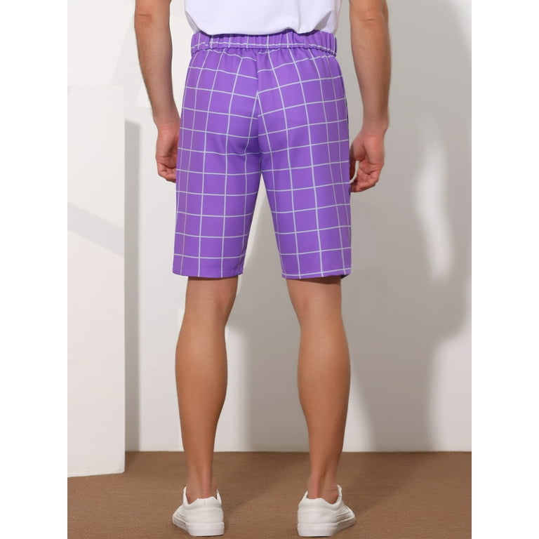 Mens checked golf shorts best sale