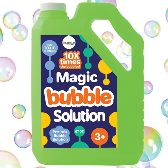 Recambio de solución de burbujas Klevly Colorful, 2 litros, no tóxico para niños
