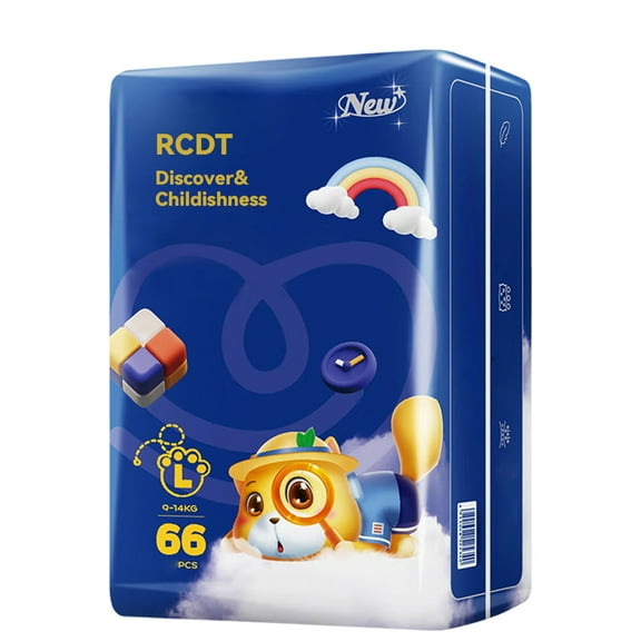 RCDT Baby diapers, Disposable Baby Diapers, 66 PCS,Hypoallergenic and Unscented Protection