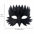 thumbnail image 3 of Halloween Mask Masquerade Mask 9 Inch Half Bird Beak Yellow Feather Style Mask Accessory for Masquerade Party Halloween Party Bar Dress Up, 1 Pack, 3 of 4