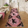 thumbnail image 2 of Runners for Kitchen Runner Rug Non Slip 2'x10' Long Washable Rugs with Rubber Backing Soft Retro Lavish Leopard Animal Carpet Runner for Kitchen, Laundry, Bedroom, Bathroom (Black Pink), 2 of 7