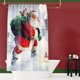 thumbnail image 2 of Cortina de ducha de Papá Noel, decoración de baño de Navidad, cortina de ducha de tela, cortina de baño de 60 pulgadas de ancho, 2 of 6