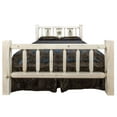 thumbnail image 5 of Homestead Collection Queen Bed w/ Laser Engraved Pine Tree Design, Clear Lacquer Finish, 5 of 7