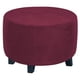 thumbnail image 1 of Funda protectora elástica para reposapiés de sofá bajo, redonda, de 18,9 a 21,65 pulgadas, para decoración del hogar Vino rojo, 1 of 8
