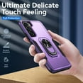 thumbnail image 5 of Full Body Protective Phone Case for Galaxy S22 Case, Heavy Duty Shockproof Cover Samsung Galaxy S22 Case [Dual Layer][Hard PC Back],Built in Finger Ring Stable Magnetic Ring Kickstand, 5 of 8